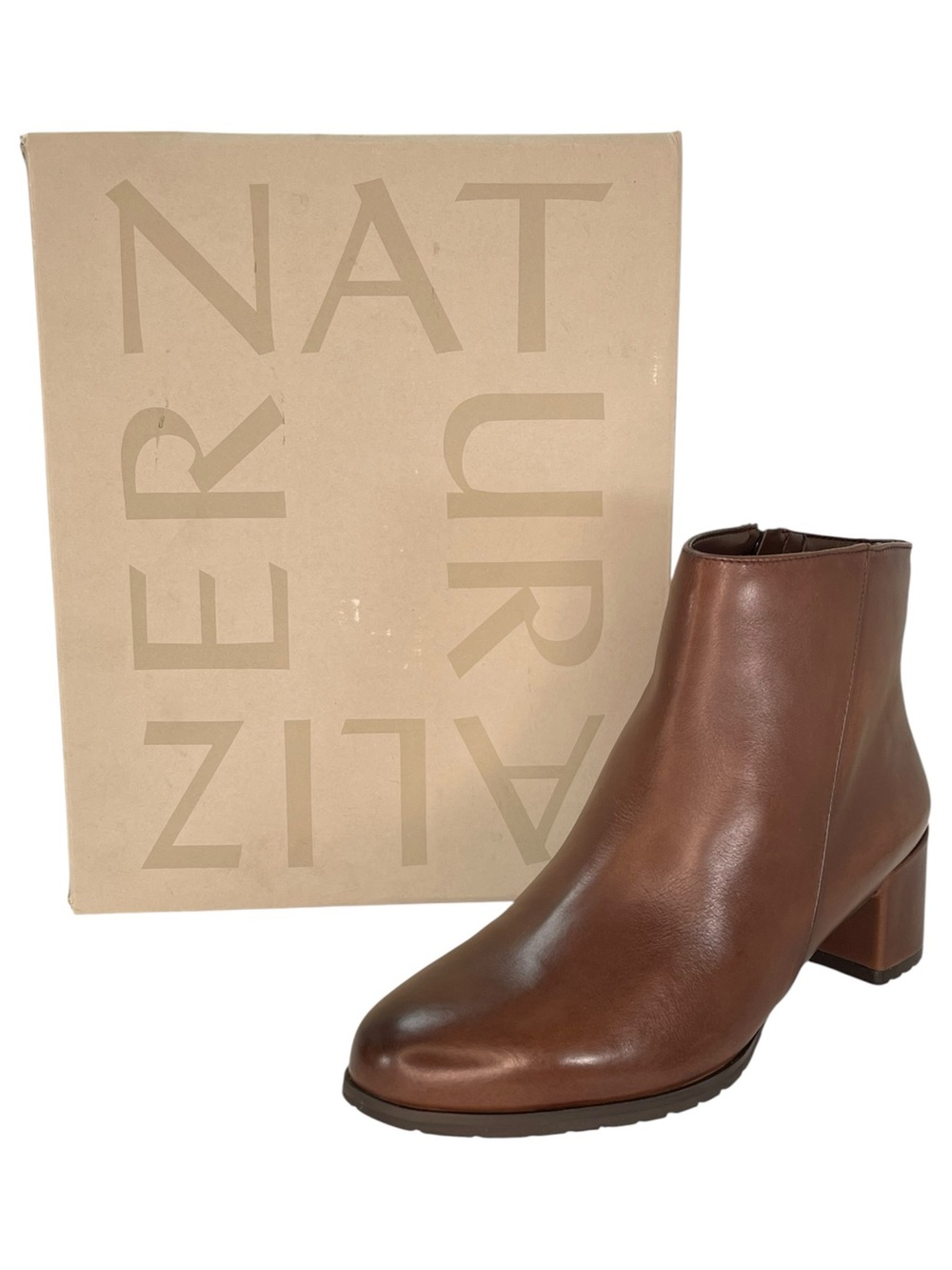 Naturalizer Joy Brown Leather Weatherproof Womens Ankle Boots Size 9.5M - Picture 13 of 13